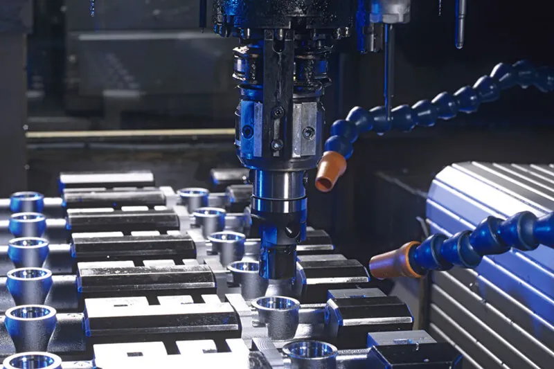 CNC machining cell at Wuxi Lead Precision Machinery